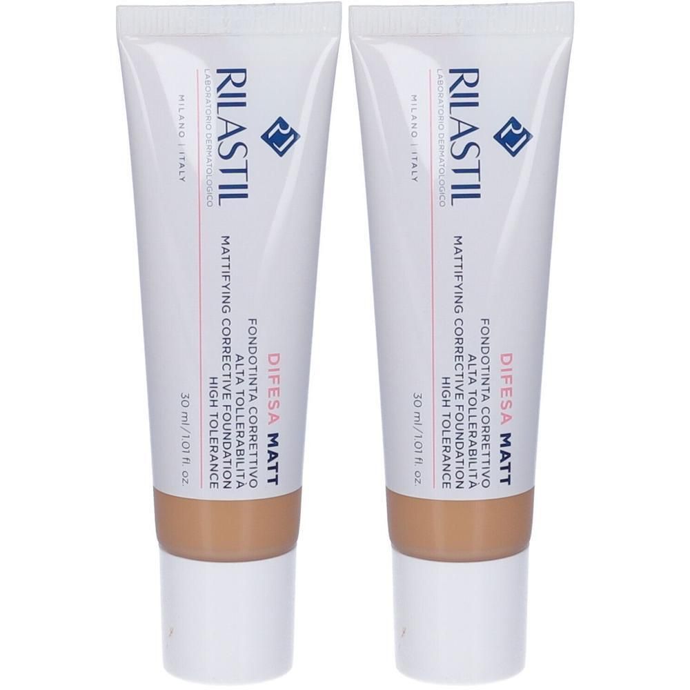 Due fondotinta correttivi Rilastil Difesa Matt, tonalità 05, da 30 ml.