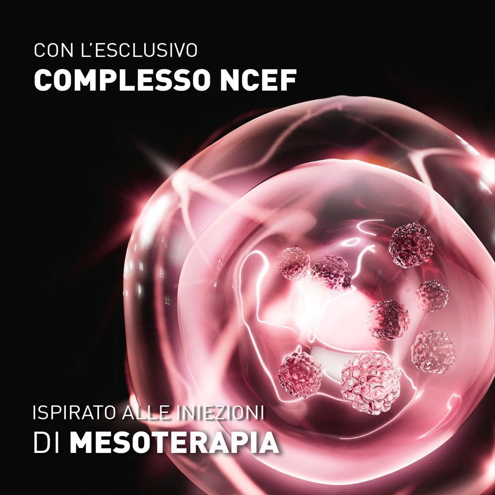 Astrazione di cellule e complesso NCEF, ispirato alla mesoterapia.