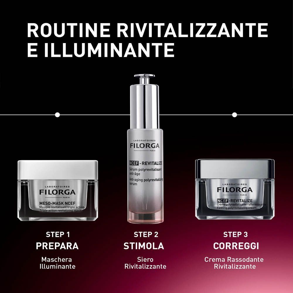 Routine skincare FILORGA: Maschera, Siero, Crema.