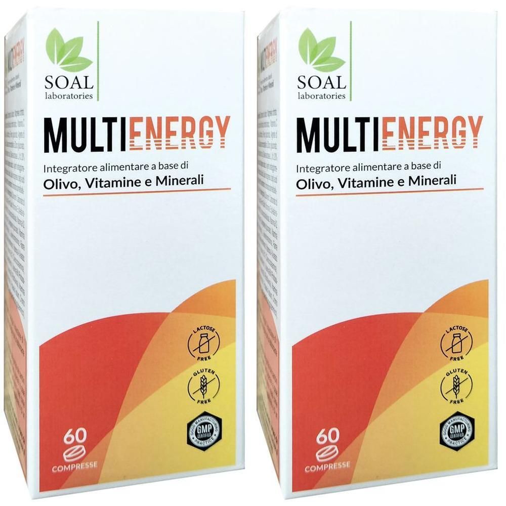 Due confezioni di integratore alimentare Multienergy, 60 compresse.