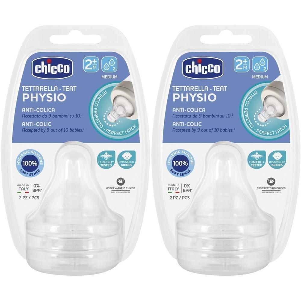 Chicco Tettarella Perfect 5 2M In Silicone 2 Fori 2 Pezzi