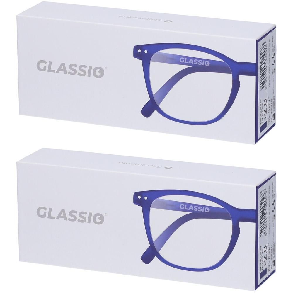 Occhiali da Lettura Glassio Sacramento Colore Blu Scuro Gradazione +2,0