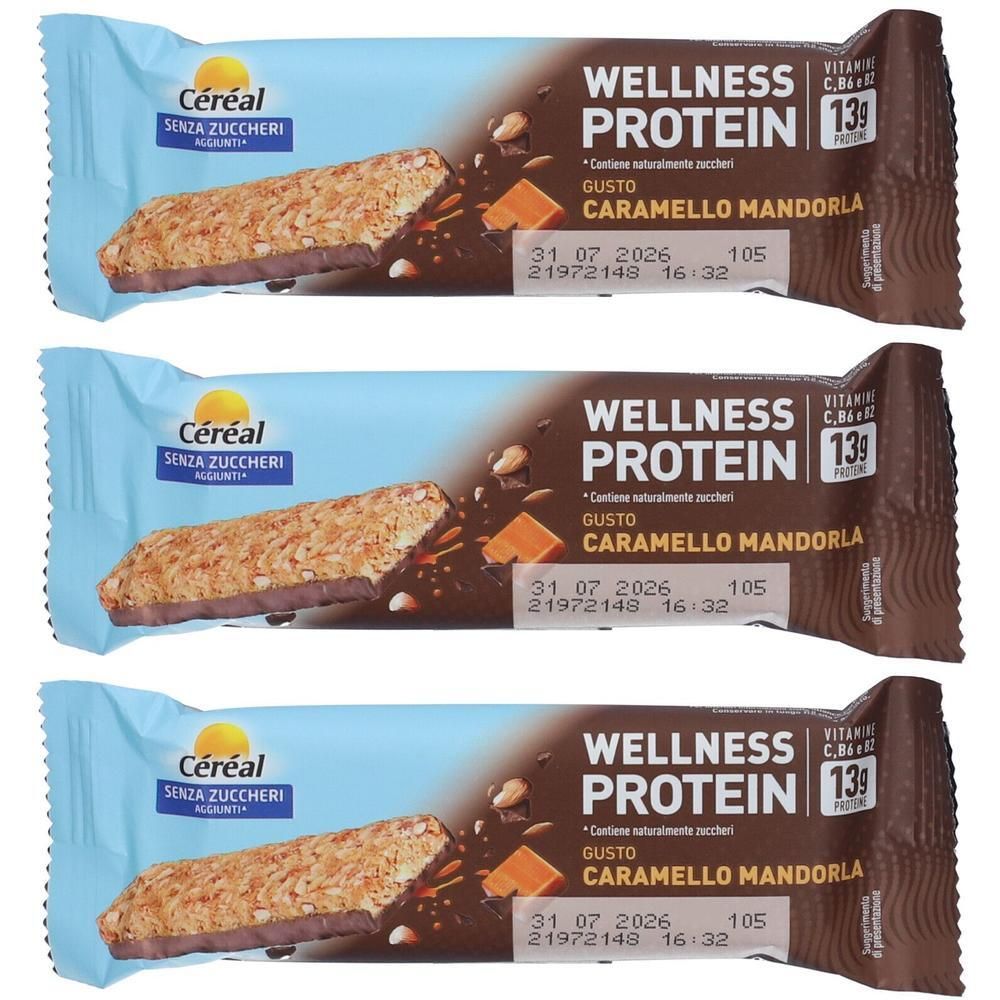 Cereal Barretta Wellness Protein Caramello Mandorla
