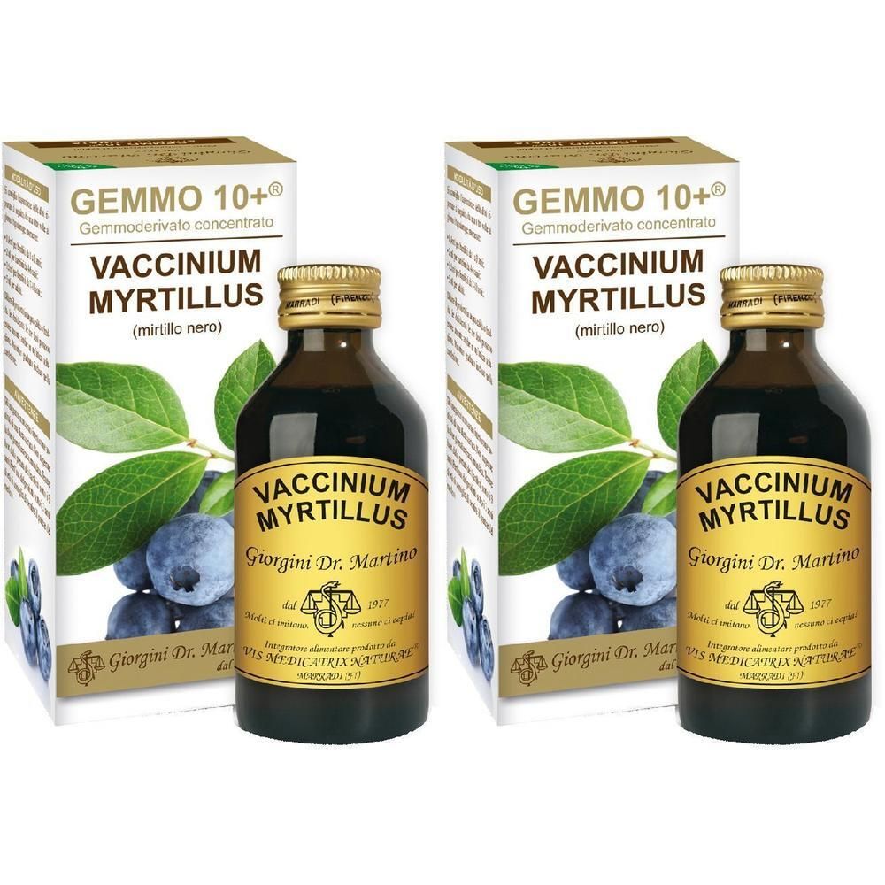 Gemmo 10+ Gemmoderivato Concentrato Vaccinium Myrtillus Mirtillo Nero Senza Alcool