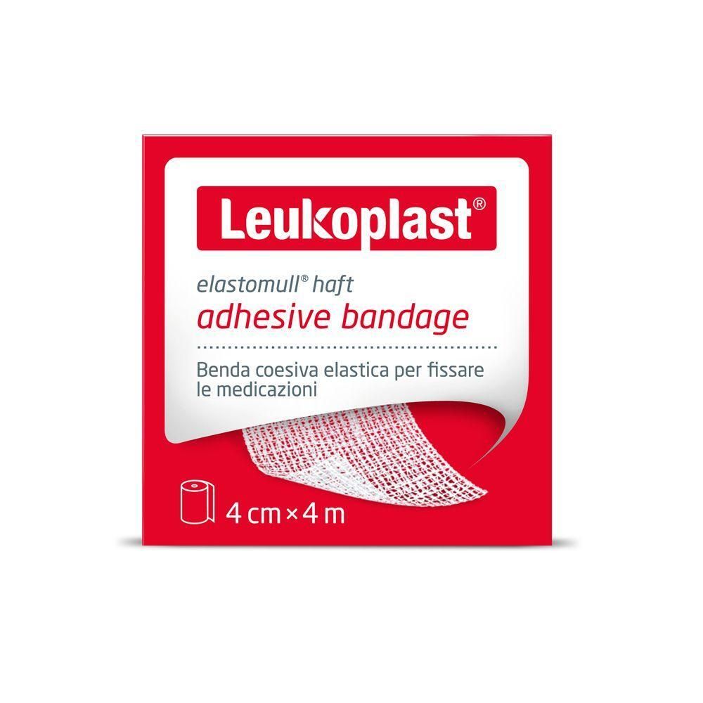 Leukoplast Elastomull Haft: Benda adesiva elastica, 4 cm x 4 m.