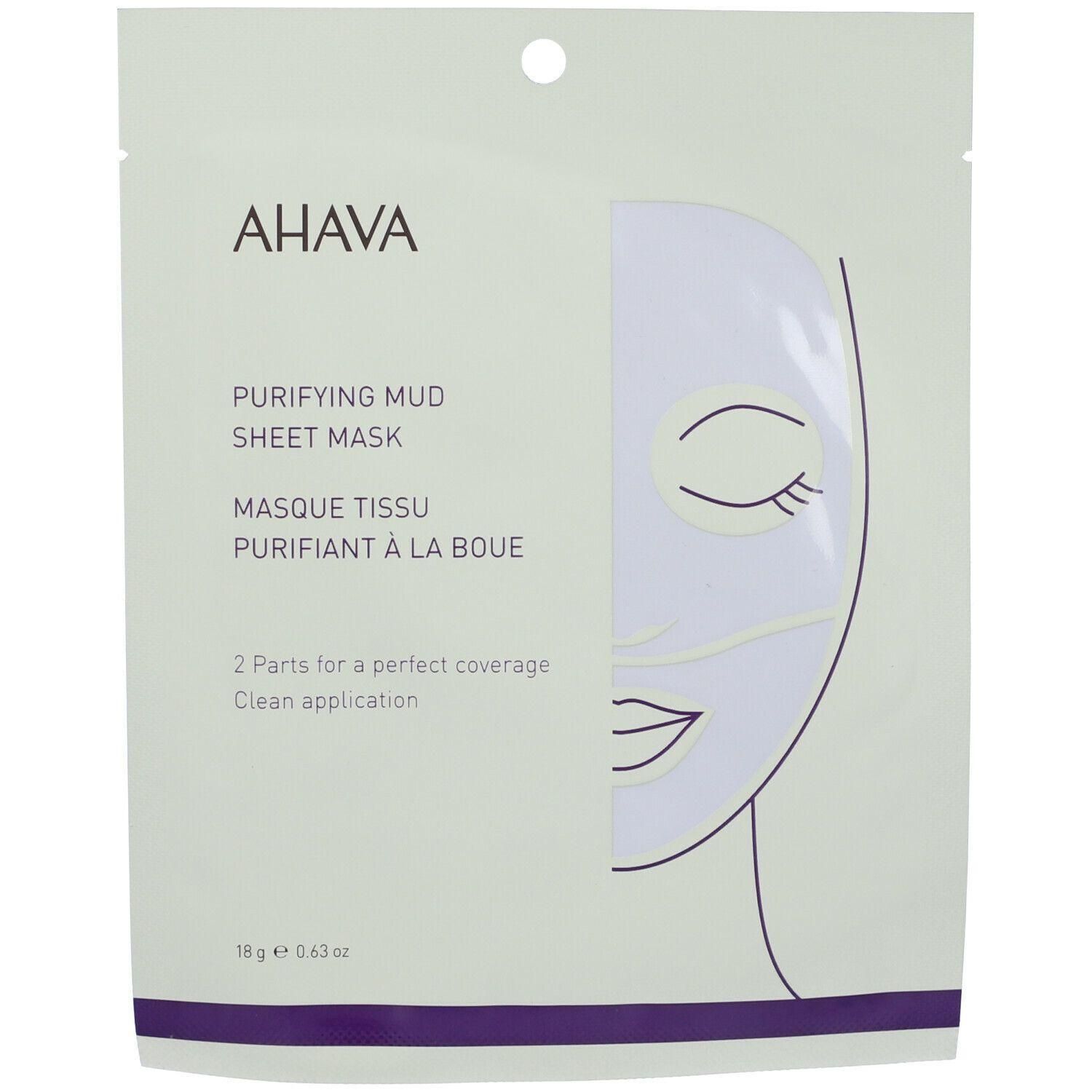 AHAVA Maschera di Fango Purificante, 2 parti per una copertura perfetta.