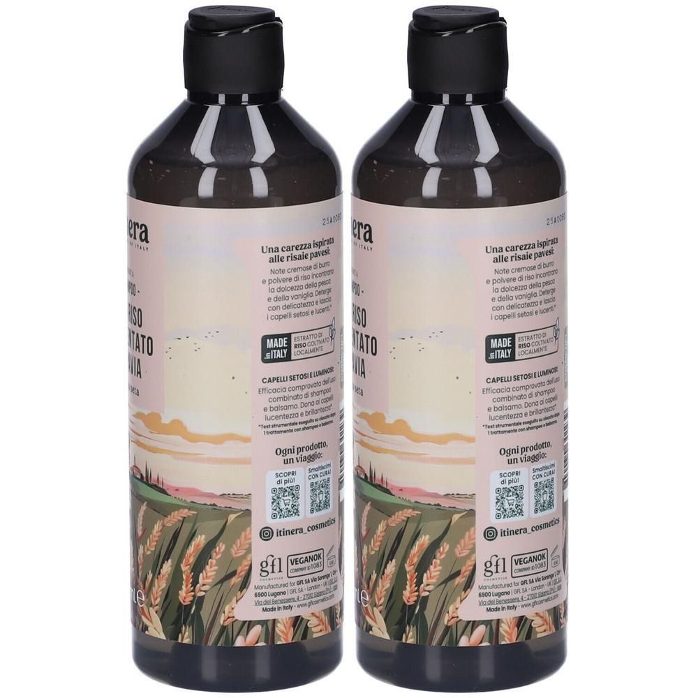 Itinera Shampoo con Riso Fermentato di Pavia Effetto Seta
