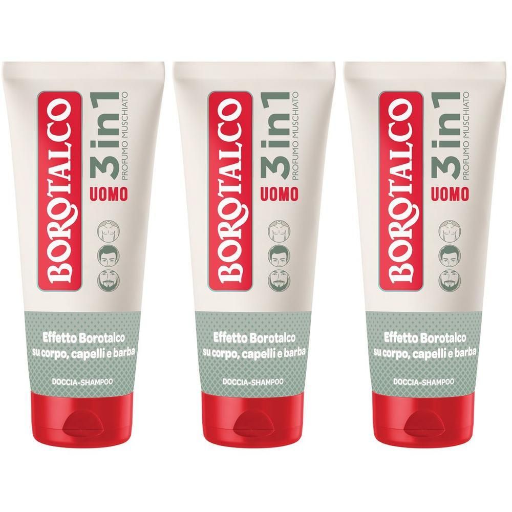 Borotalco Doccia Schiuma Uomo 3 in 1 Muschiato (200mL)