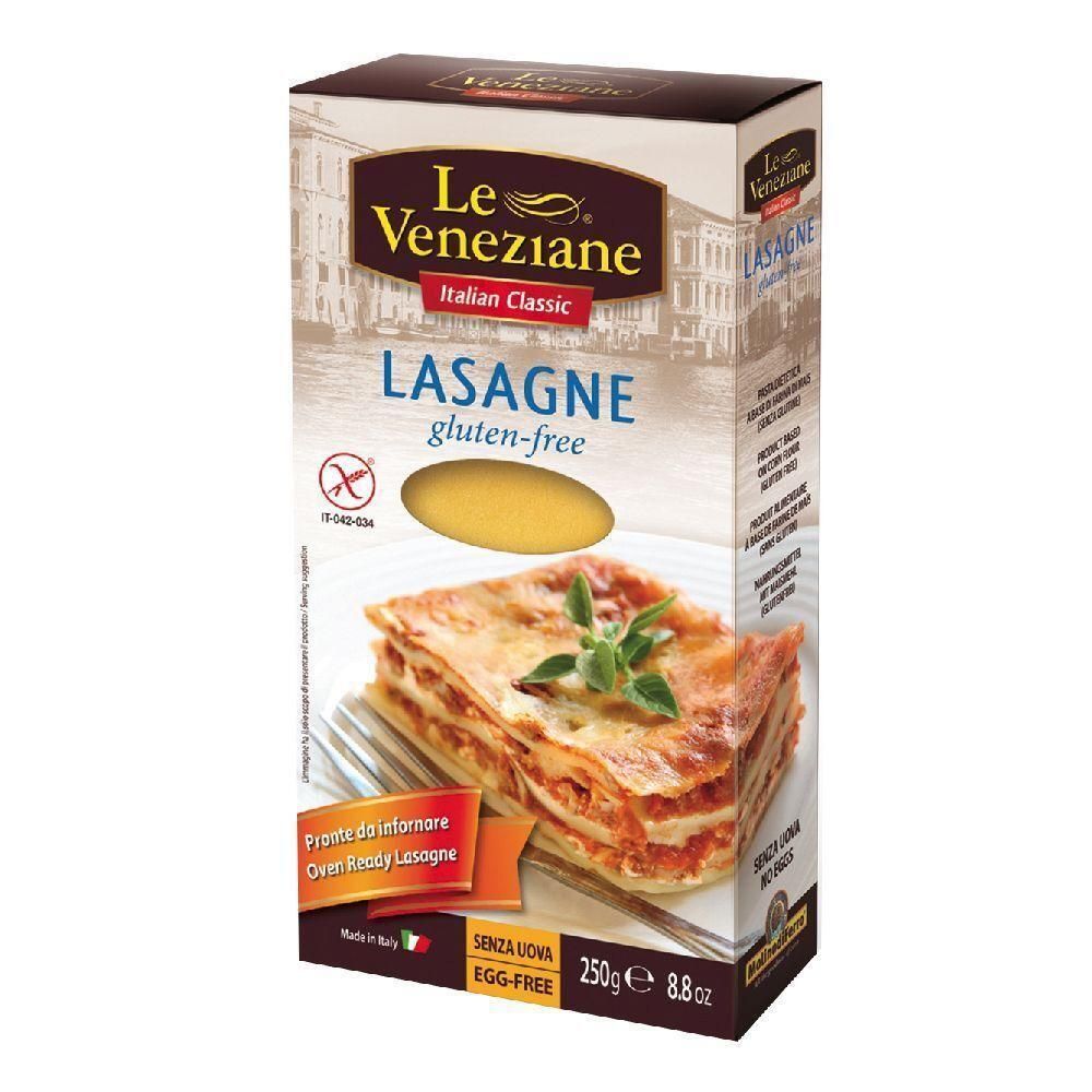 Le Veneziane Lasagne, senza glutine, confezione da 250g.