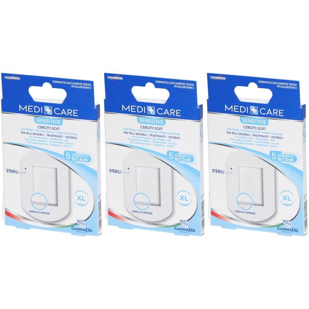 Medicare Sensitive Cerotto Sterile in Tessuto non Tessuto 5 x 7,5 cm 5 Pezzi