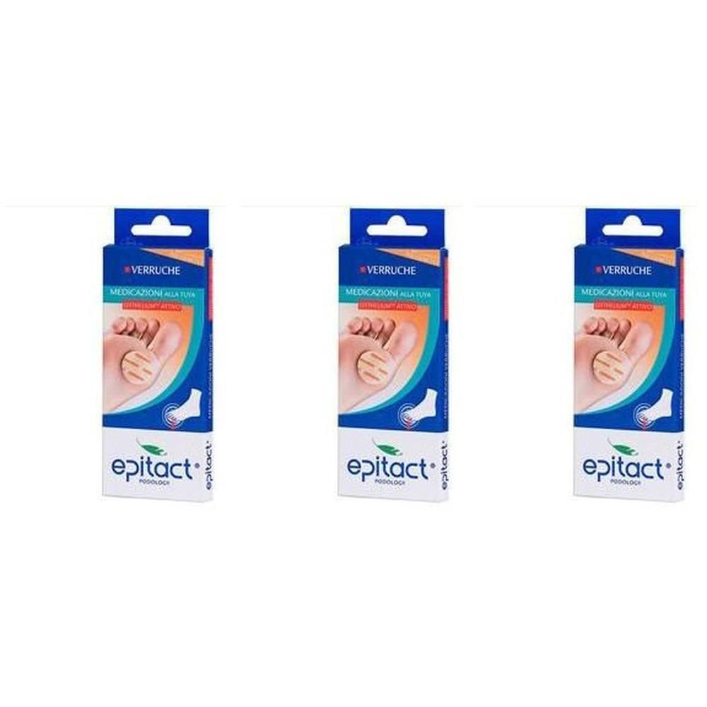 Tre confezioni di cerotti in silicone Epitact per verruche con Epithelium Activ.