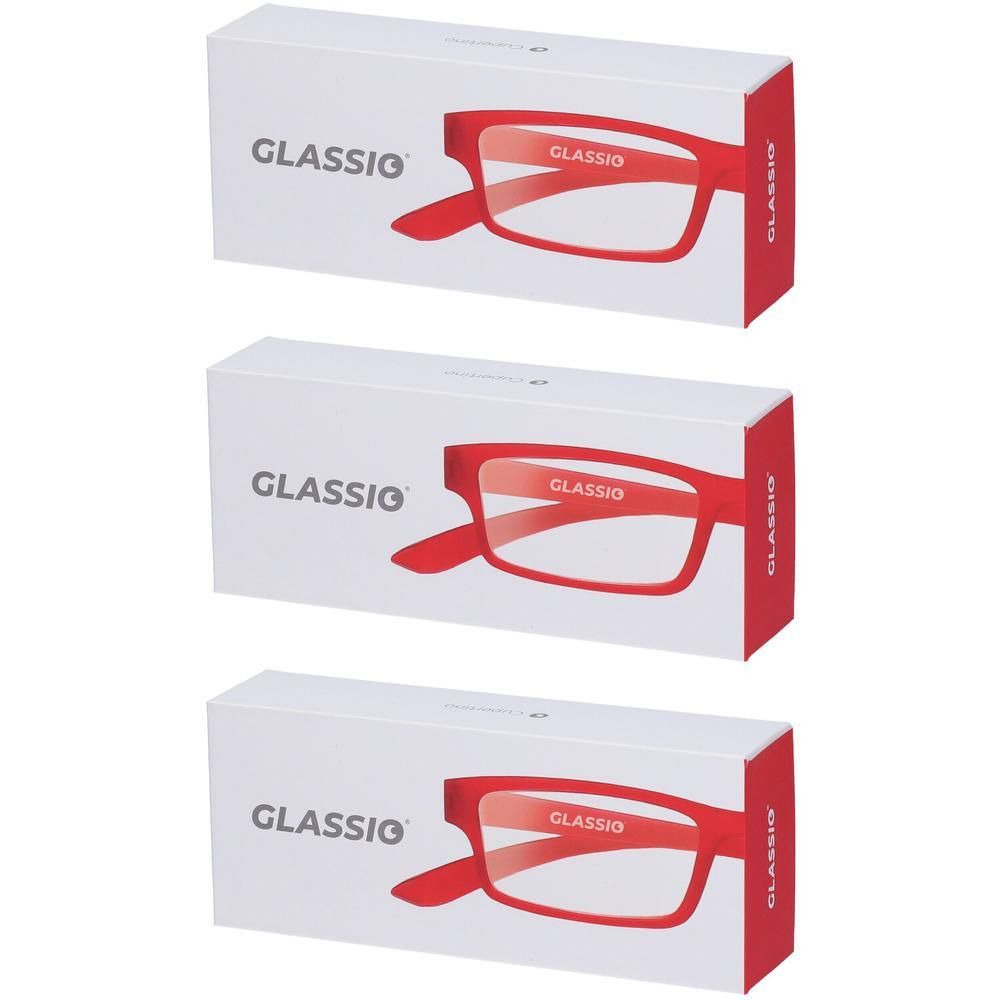 Occhiali da Lettura Glassio Cupertino Colore Rosso Gradazione +1,0
