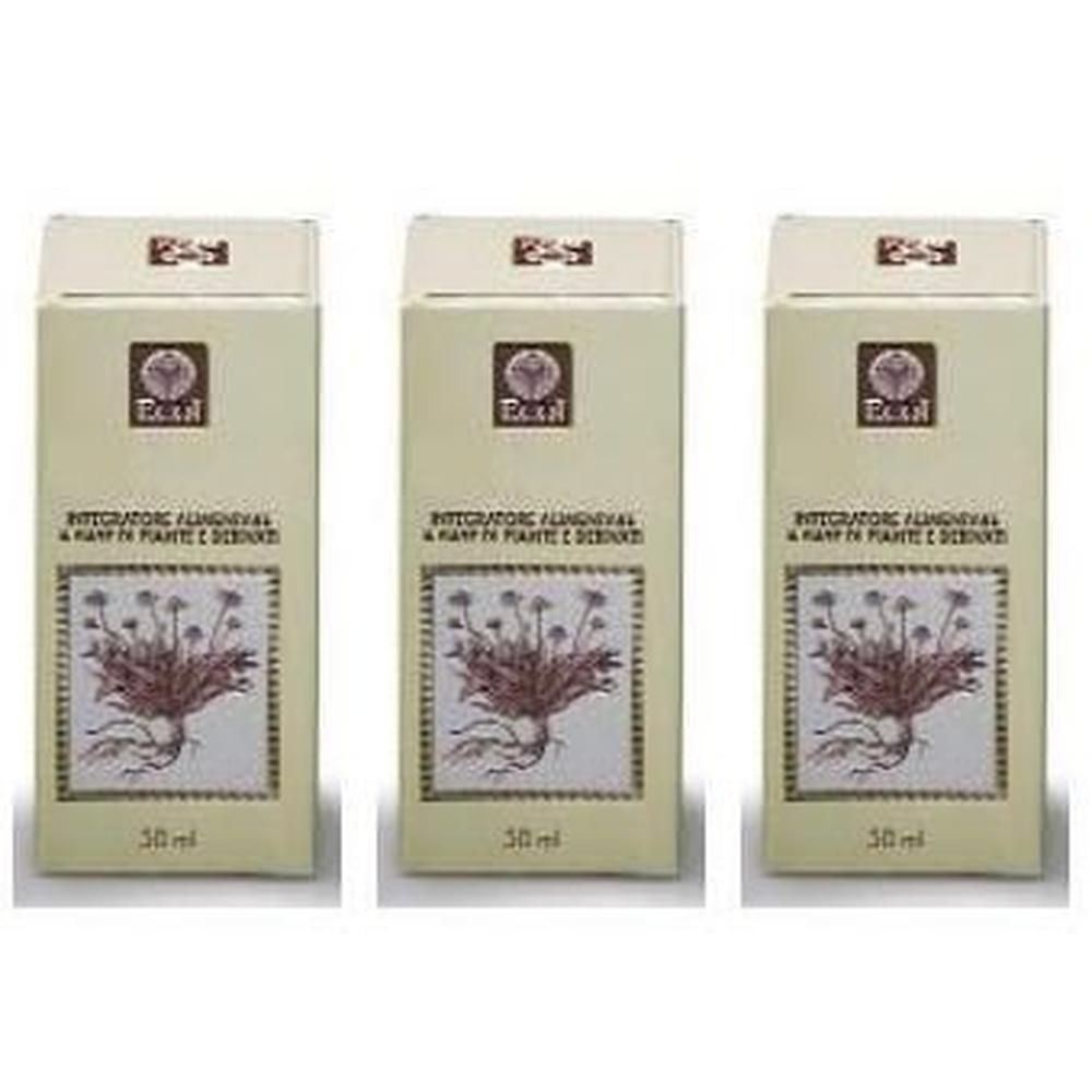 Tre confezioni di Cimicifuga Gocce con illustrazione di pianta e indicazione 50ml.