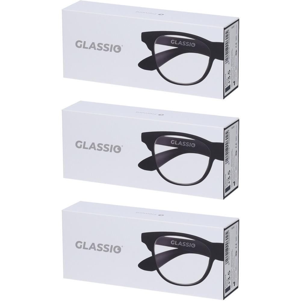 Occhiali da Lettura Glassio Fremont Colore Nero Gradazione +3,5