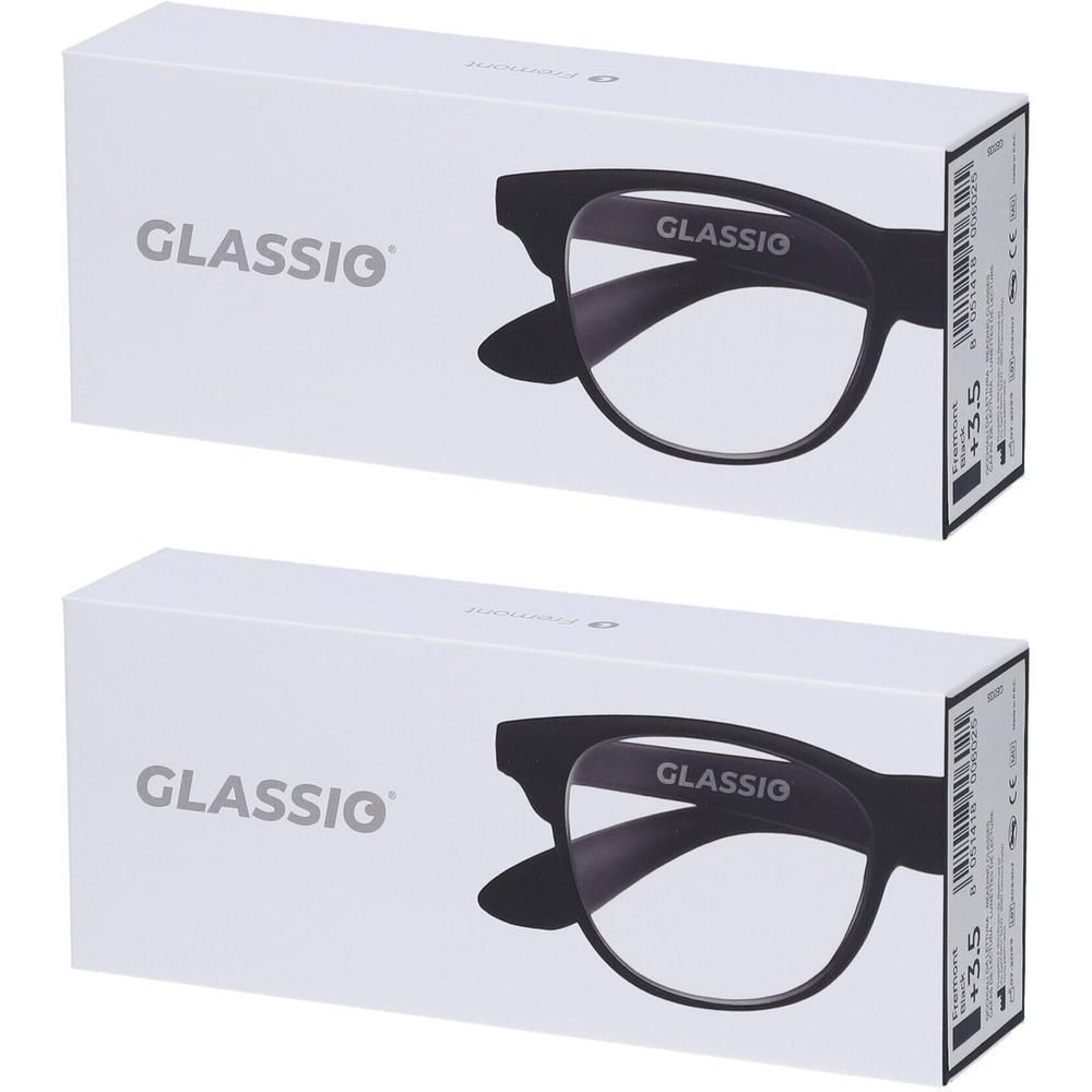 Occhiali da Lettura Glassio Fremont Colore Nero Gradazione +3,5