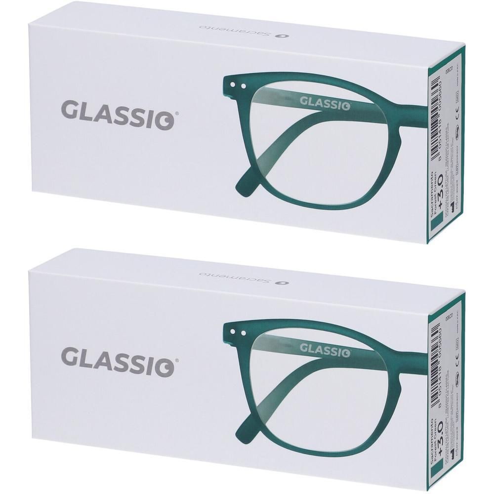 Occhiali da Lettura Glassio Sacramento Colore Verde Foresta Gradazione +3,0