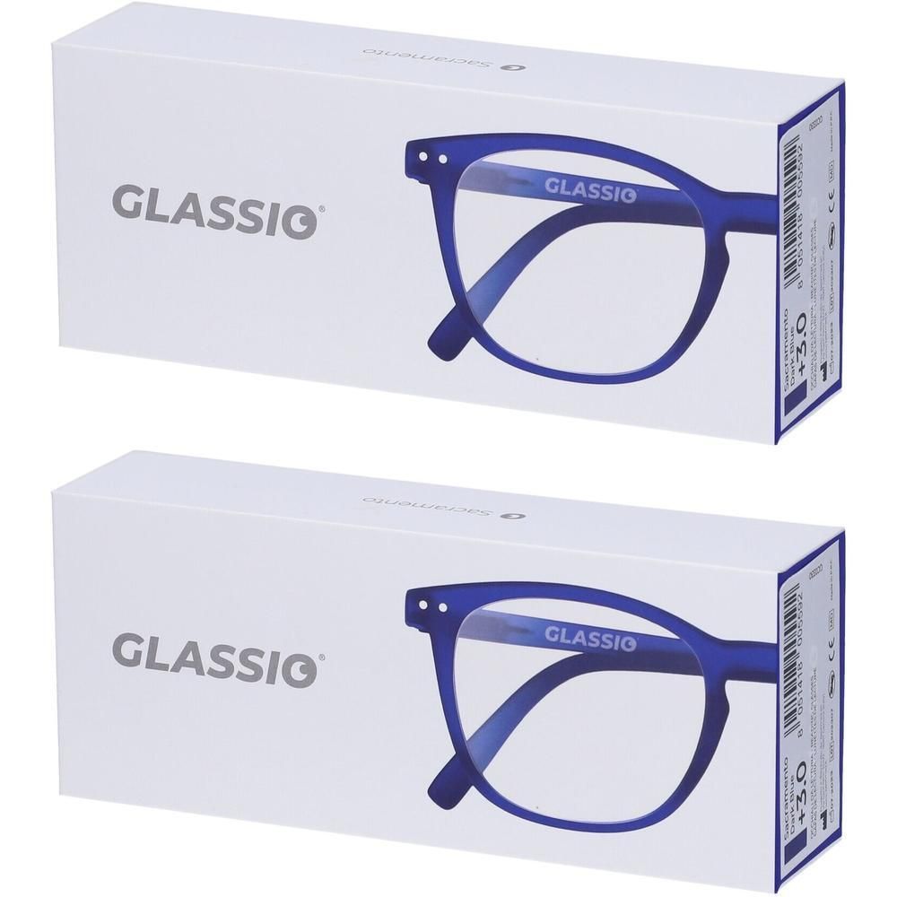 Occhiali da Lettura Glassio Sacramento Colore Blu Scuro Gradazione +3,0