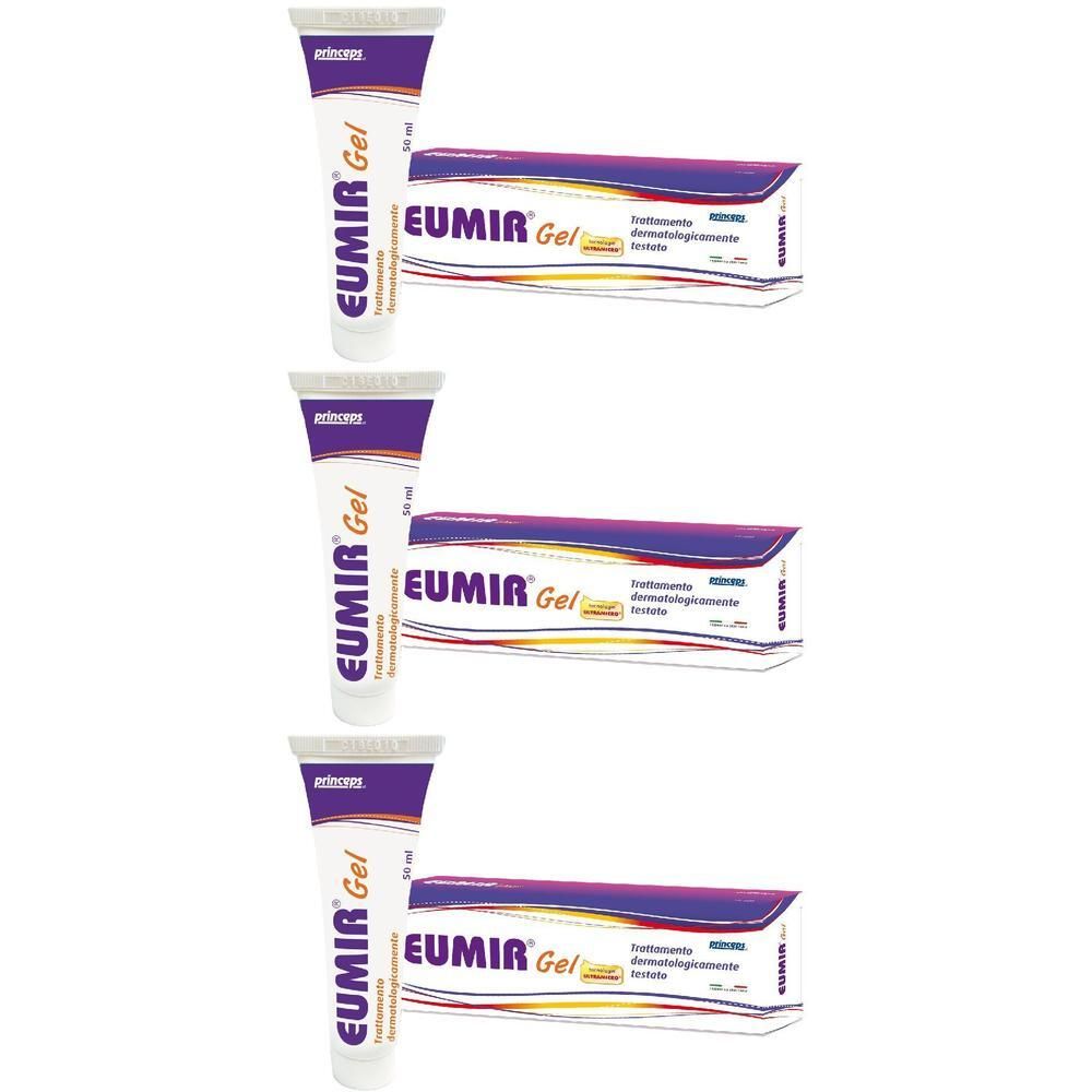 Tre tubi e scatole di Eumir Gel 50 ml.