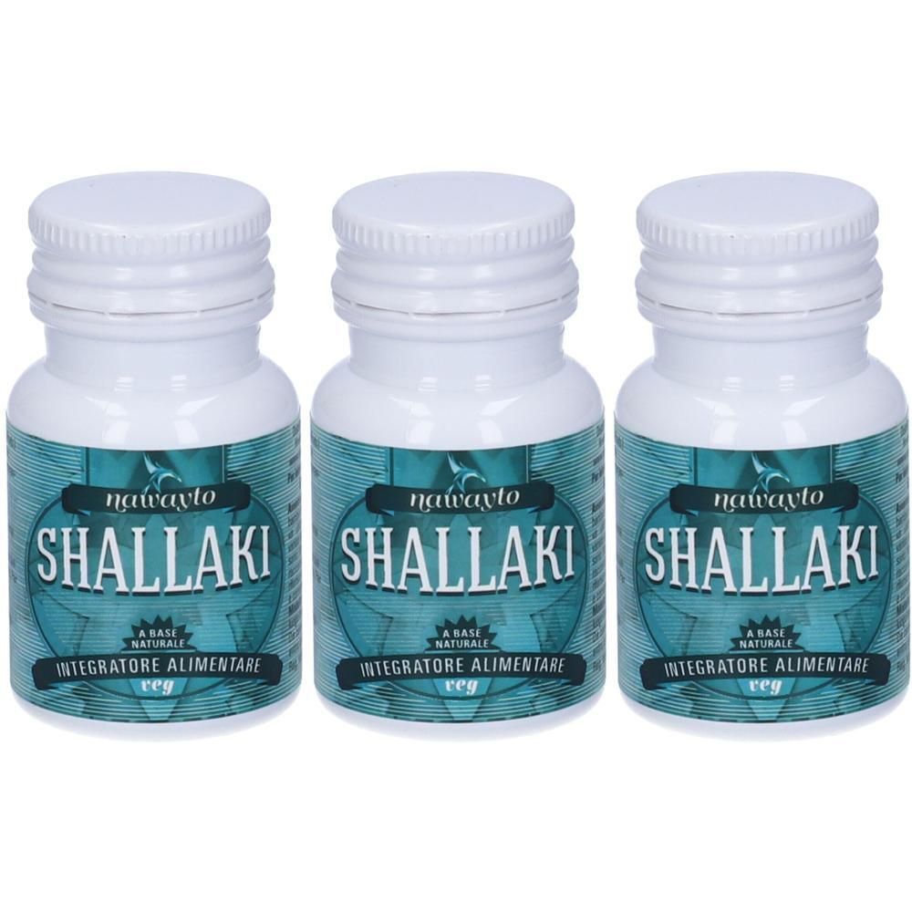 Tre flaconi del integratore alimentare Shallaki Boswelia S.