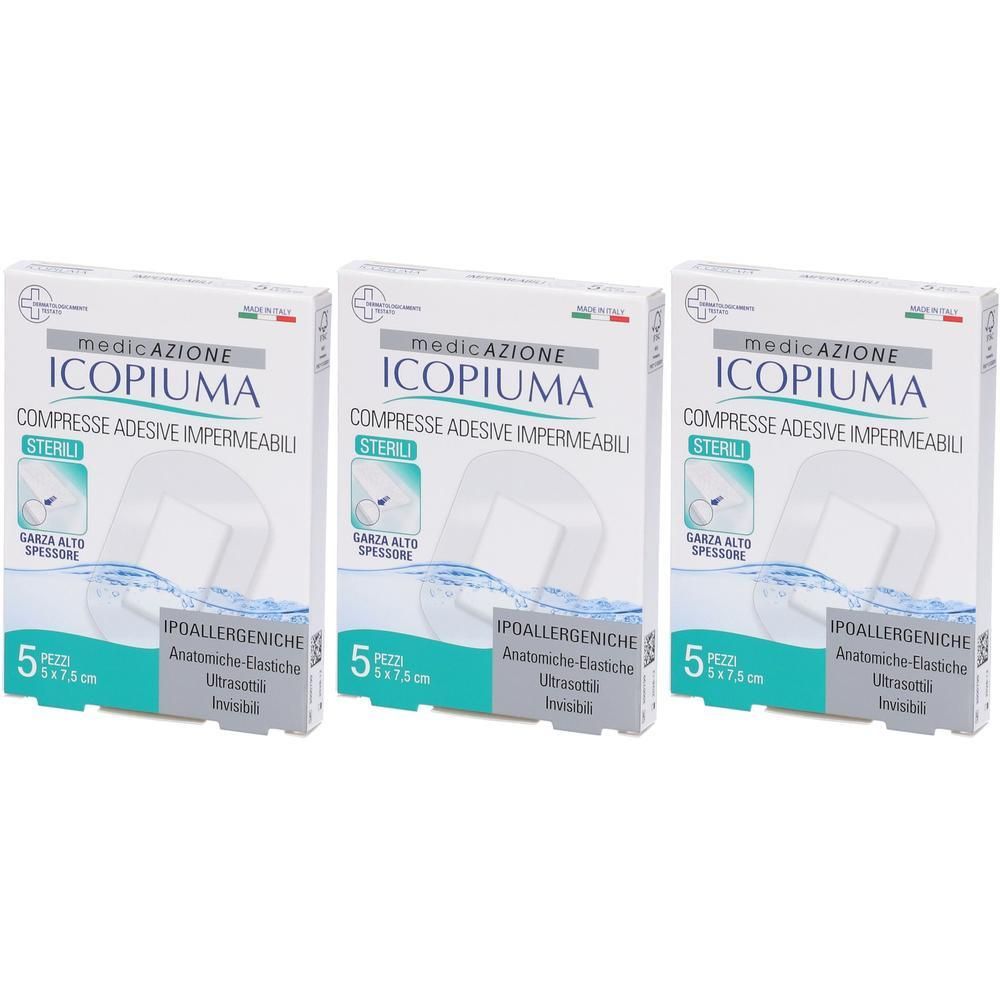Garza Compressa Icopiuma Medicata Postoperatoria 5X7,5 Cm 5 Pezzi