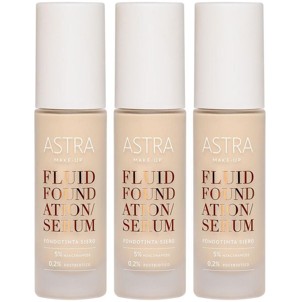 ASTRA Make-UP Fluid Foundation Serum - Fondotinta Siero Multifunzionale Tonalità 01