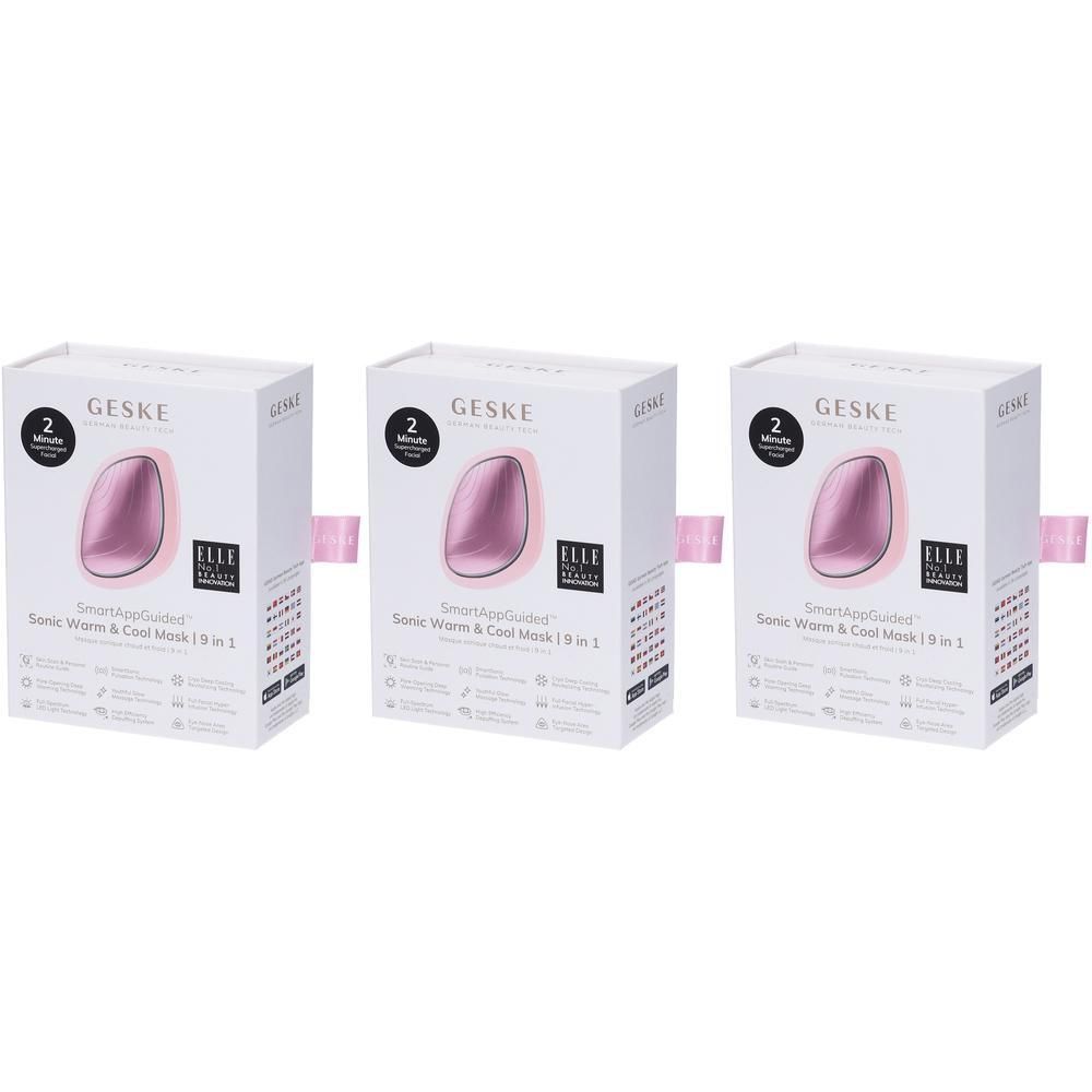 GESKE Sonic Warm & Cool Mask | 9 In 1 Rosa
