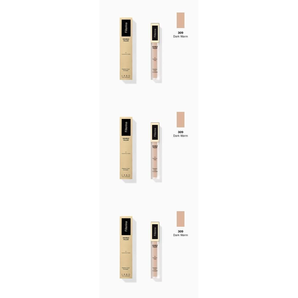 LABO Double Filler 12 Hyaluronic Acids Flawless Correttore Viso Colore 309 Dark Warm