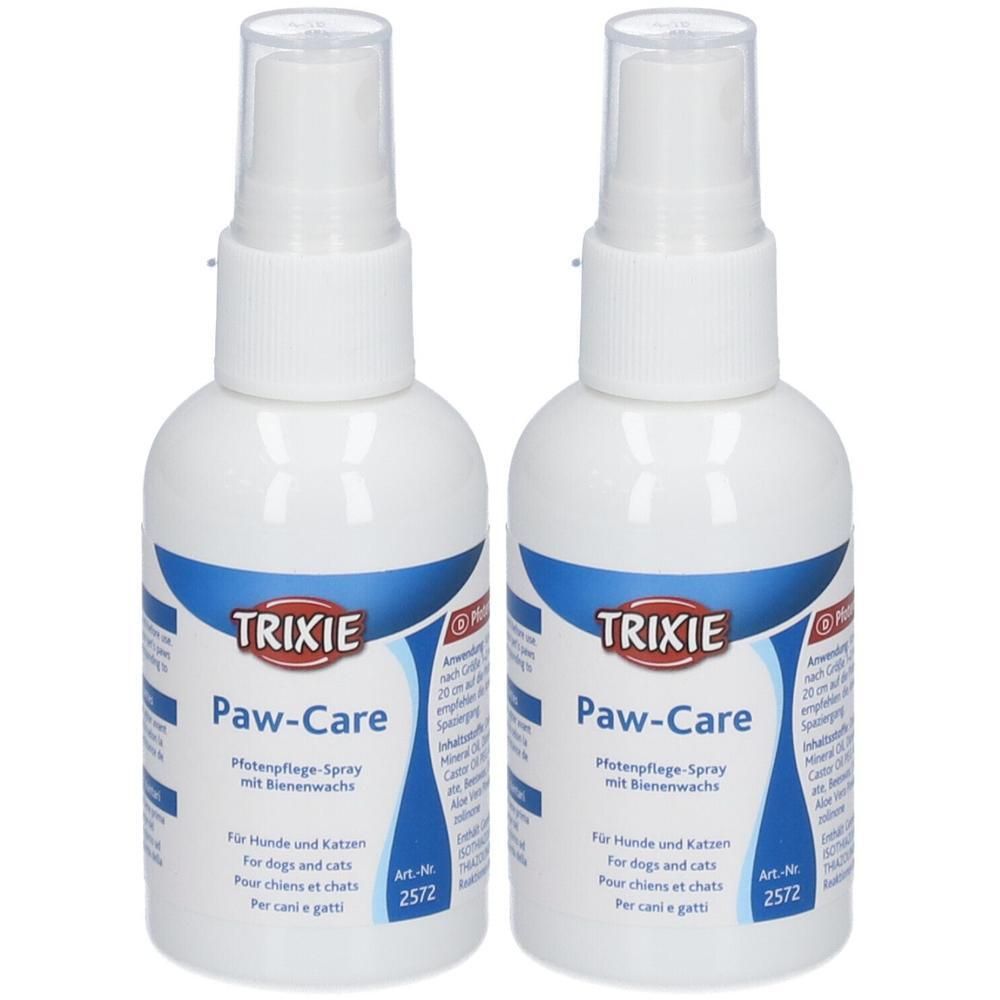 Due flaconi di spray Trixie Paw-Care per la cura delle zampe con cera d'api.