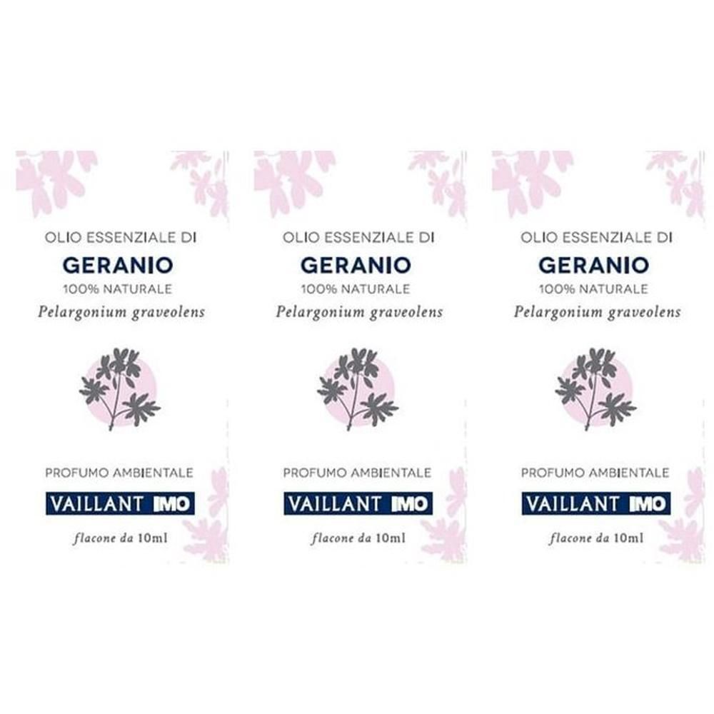 Tre flaconi di olio essenziale di geranio, 100% naturale, 10ml.