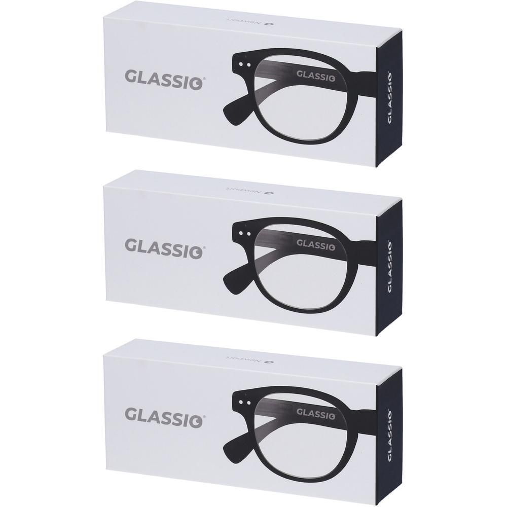 Occhiali da Lettura Glassio Newport Colore Nero Gradazione +2,0