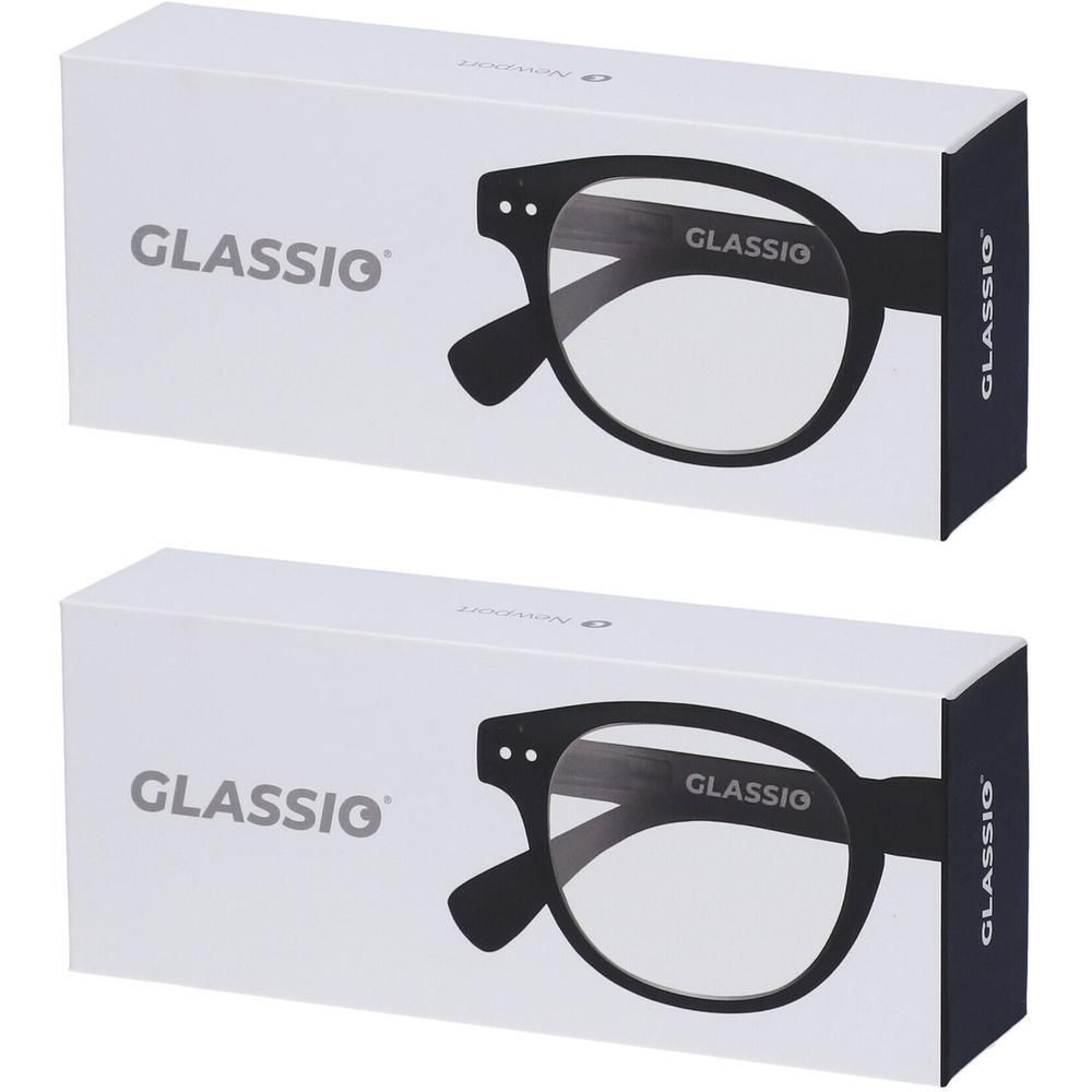Occhiali da Lettura Glassio Newport Colore Nero Gradazione +2,0