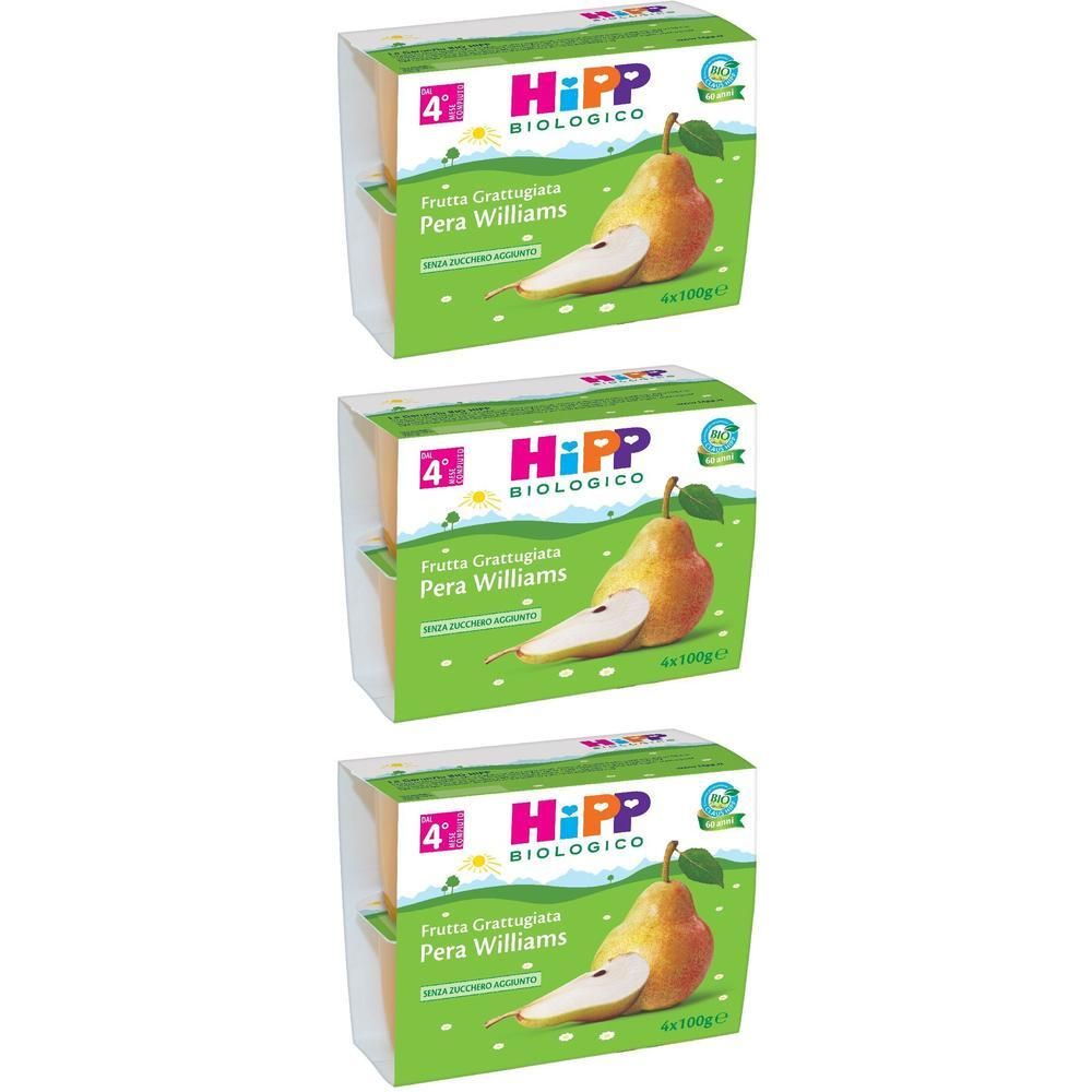 Hipp Bio Mini Dessert Pera Williams Vasetti X Senza Zuccheri Aggiunti E Senza Glutine