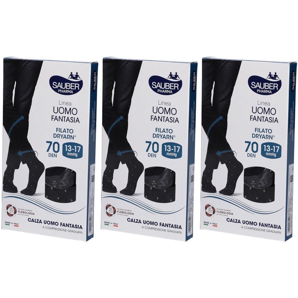 Sauber Pharma Uomo Calza Dryarn 70 Denari Colore Fantasia Taglia L/XL