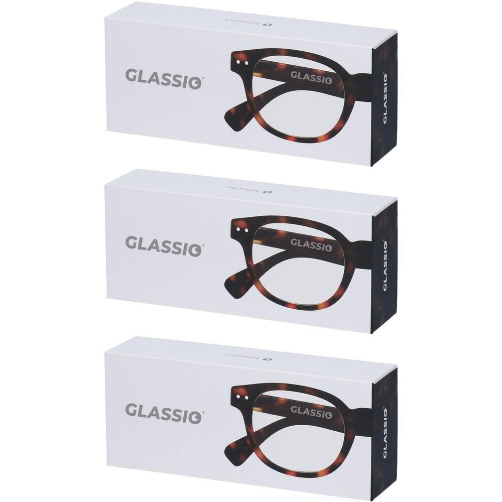 Occhiali da Lettura Glassio Newport Colore Tortoise Gradazione +2,0