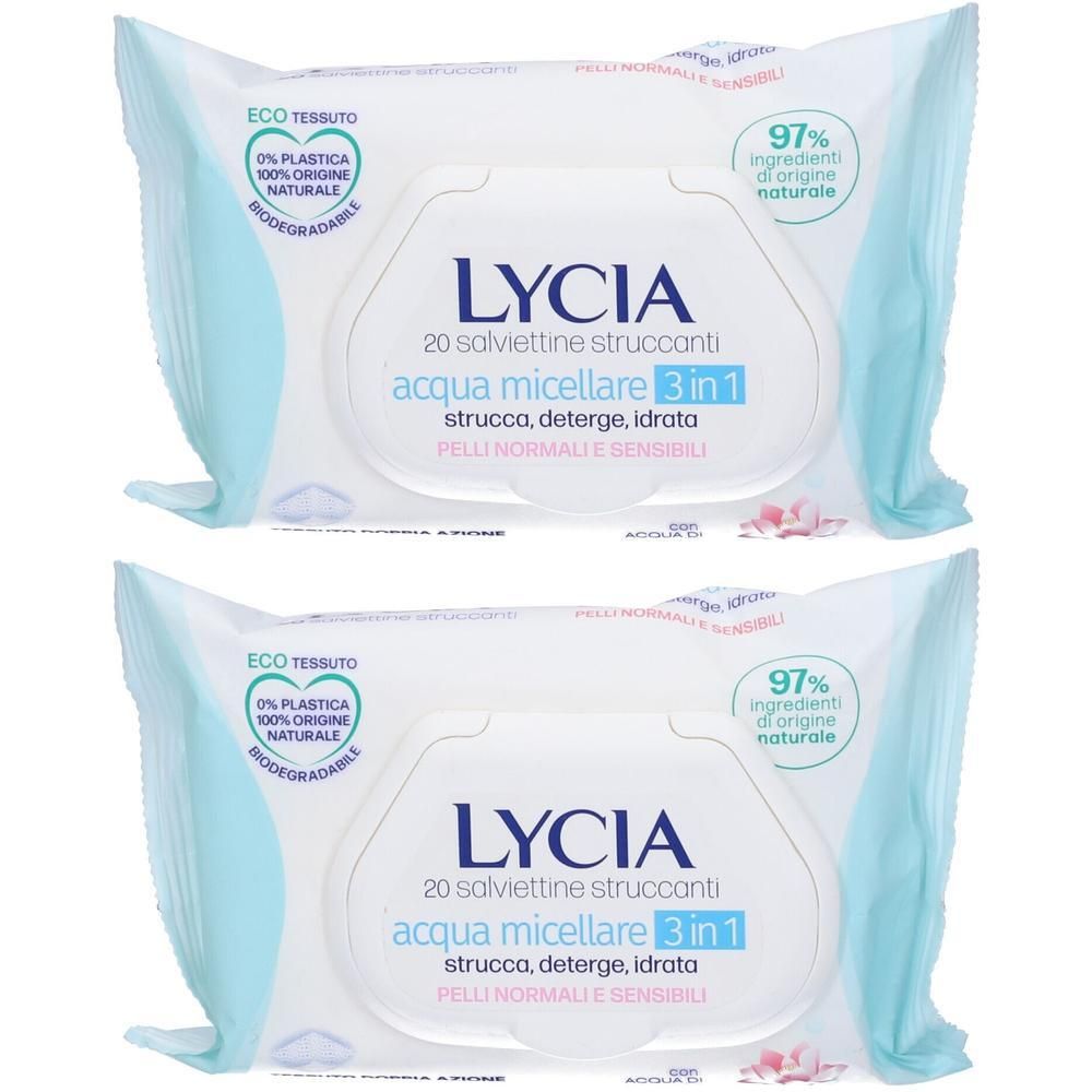 Lycia Salviettine Struccanti Acqua Micellare 3 In 1 20 Pezzi
