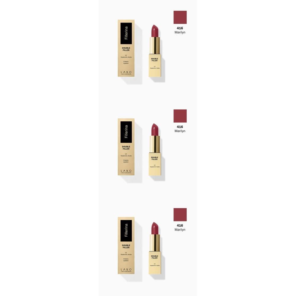 LABO Fillerina Double Filler 12 Hyaluronic Acids Creamy Rossetto Colore 416 Marilyn