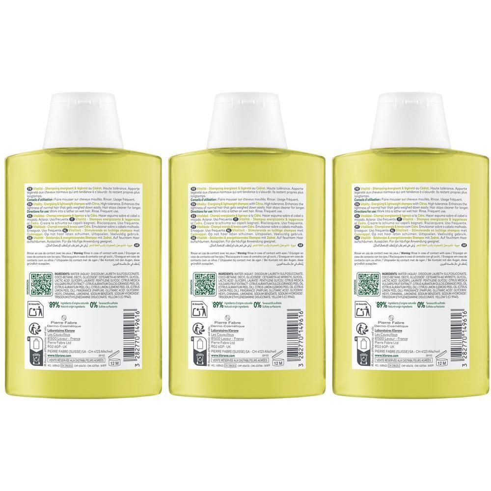 Klorane Shampoo al Cedro Purificante 200ml - Capelli da normali a grassi