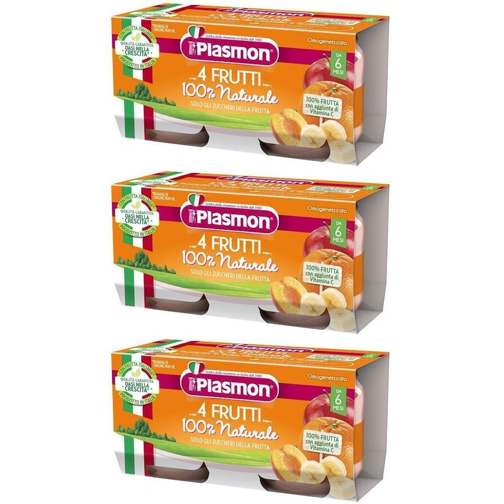 Plasmon Omogenizzato 4 Frutti 100% Naturale