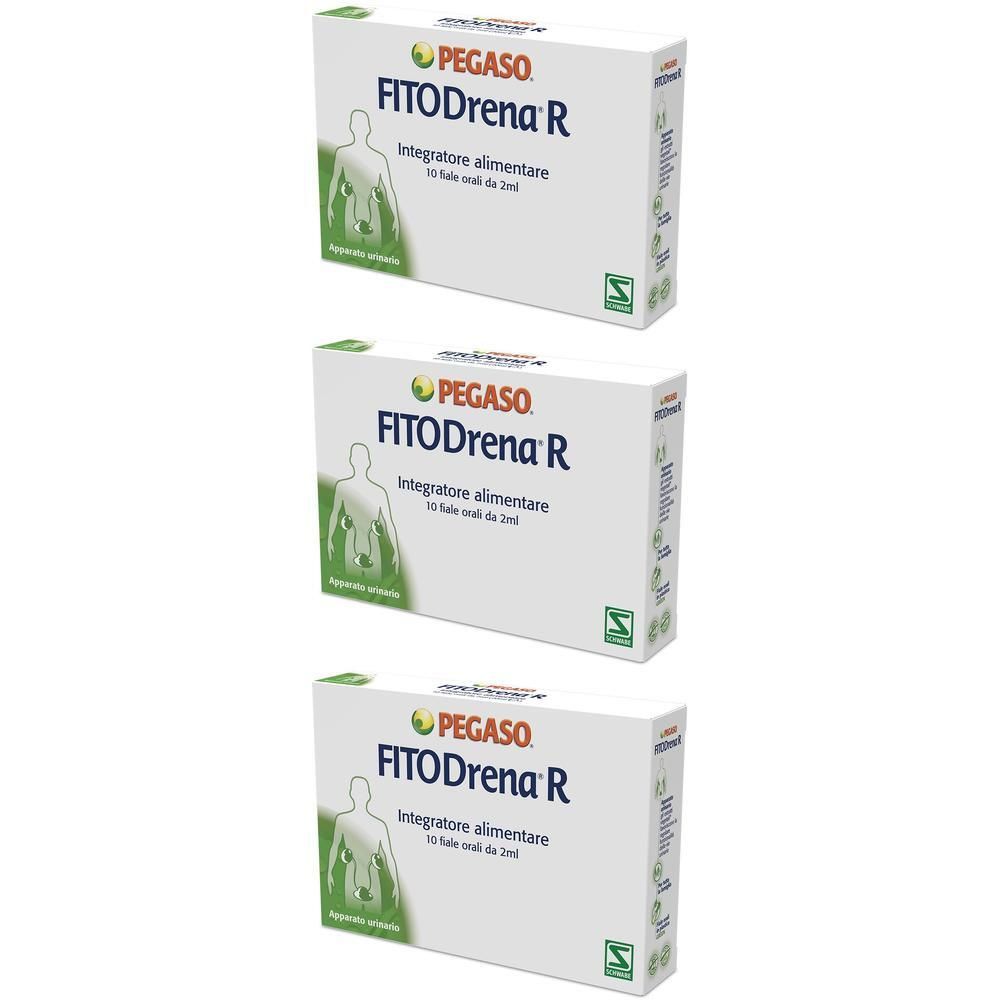 Tre confezioni di Fitodrena R, integratore alimentare, 10 fiale da 2 ml.