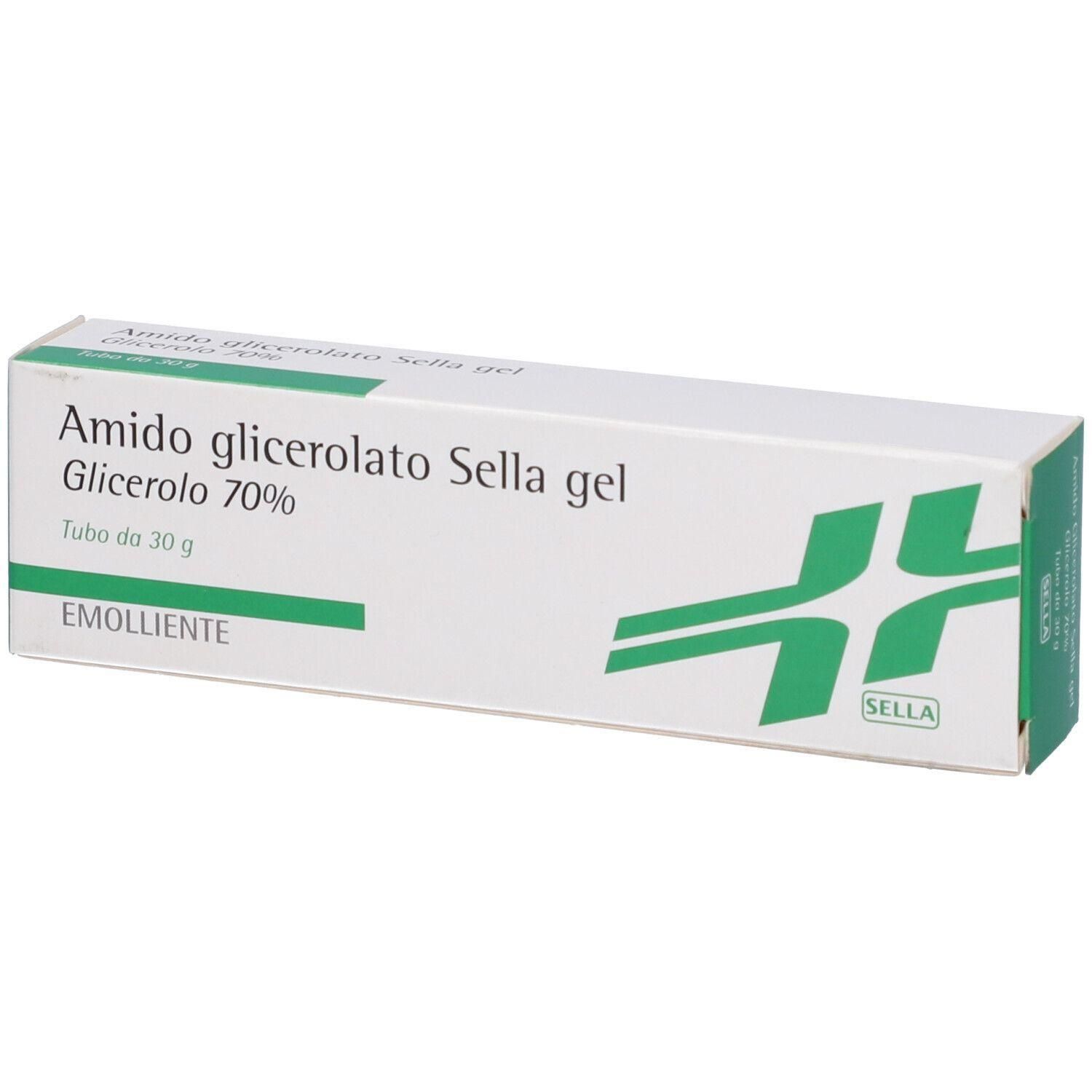 Amido Glicerolato Sella Gel: Glicerolo 70%, Tubo da 30g. Emolliente.