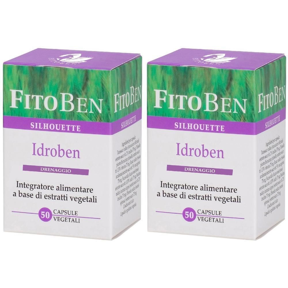 Due confezioni Idroben Silhouette, integratore alimentare in capsule vegetali.