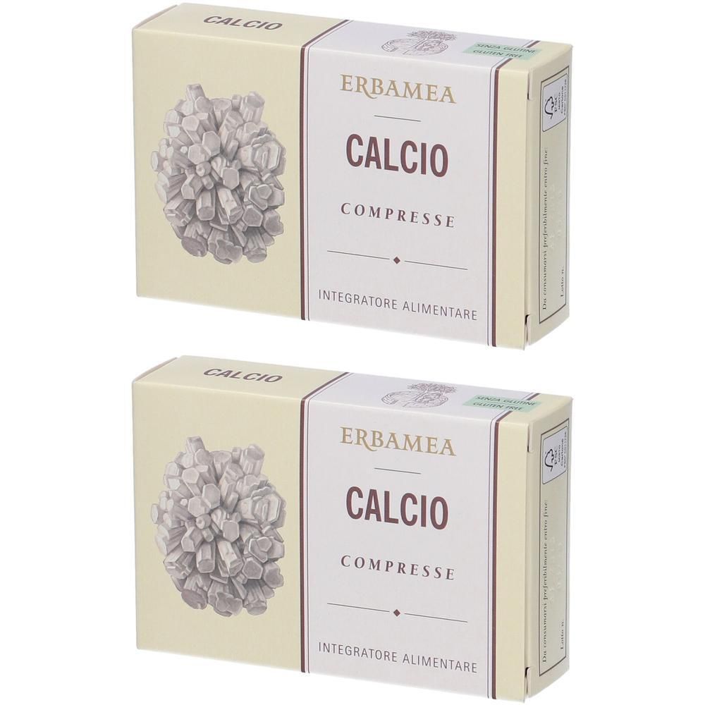 Due confezioni Erbamea Calcio Compresse, integratore alimentare.