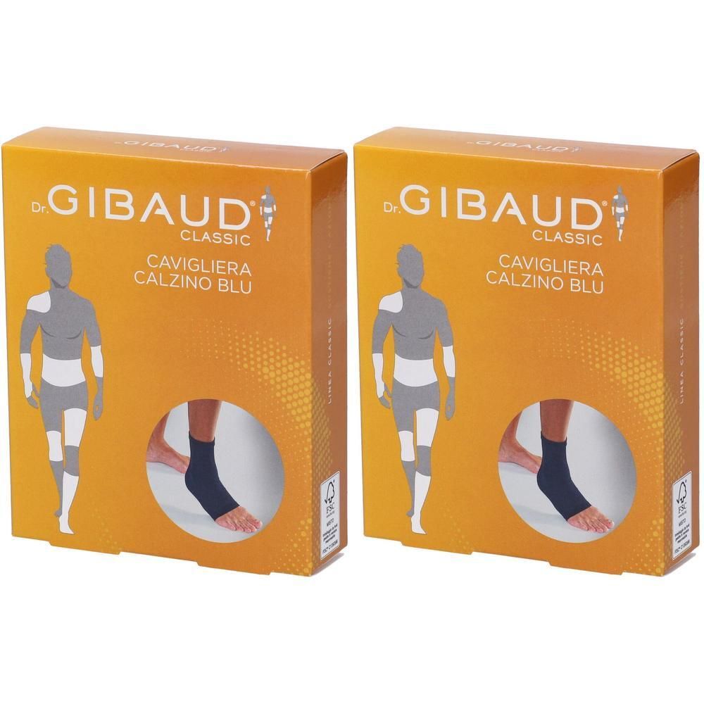 Due confezioni di cavigliera Gibaud Calzino Blu.