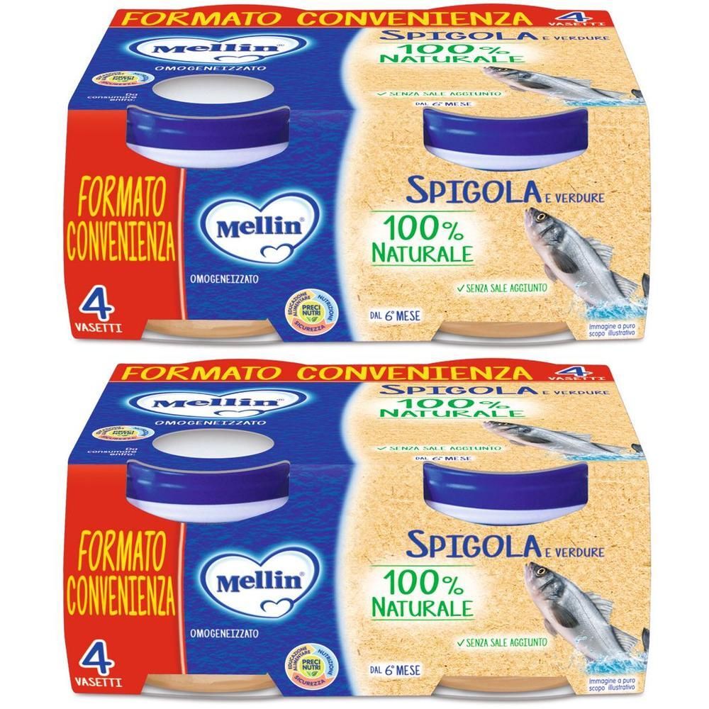 Mellin Omogeneizzato Spigola 4 x 80 g