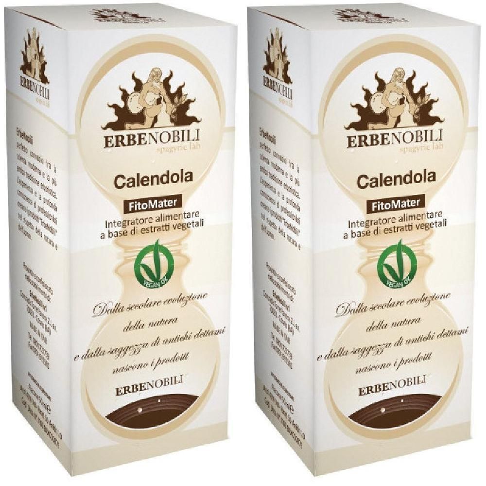 Due confezioni di Fitomater Calendola, integratore alimentare a base di estratti vegetali.