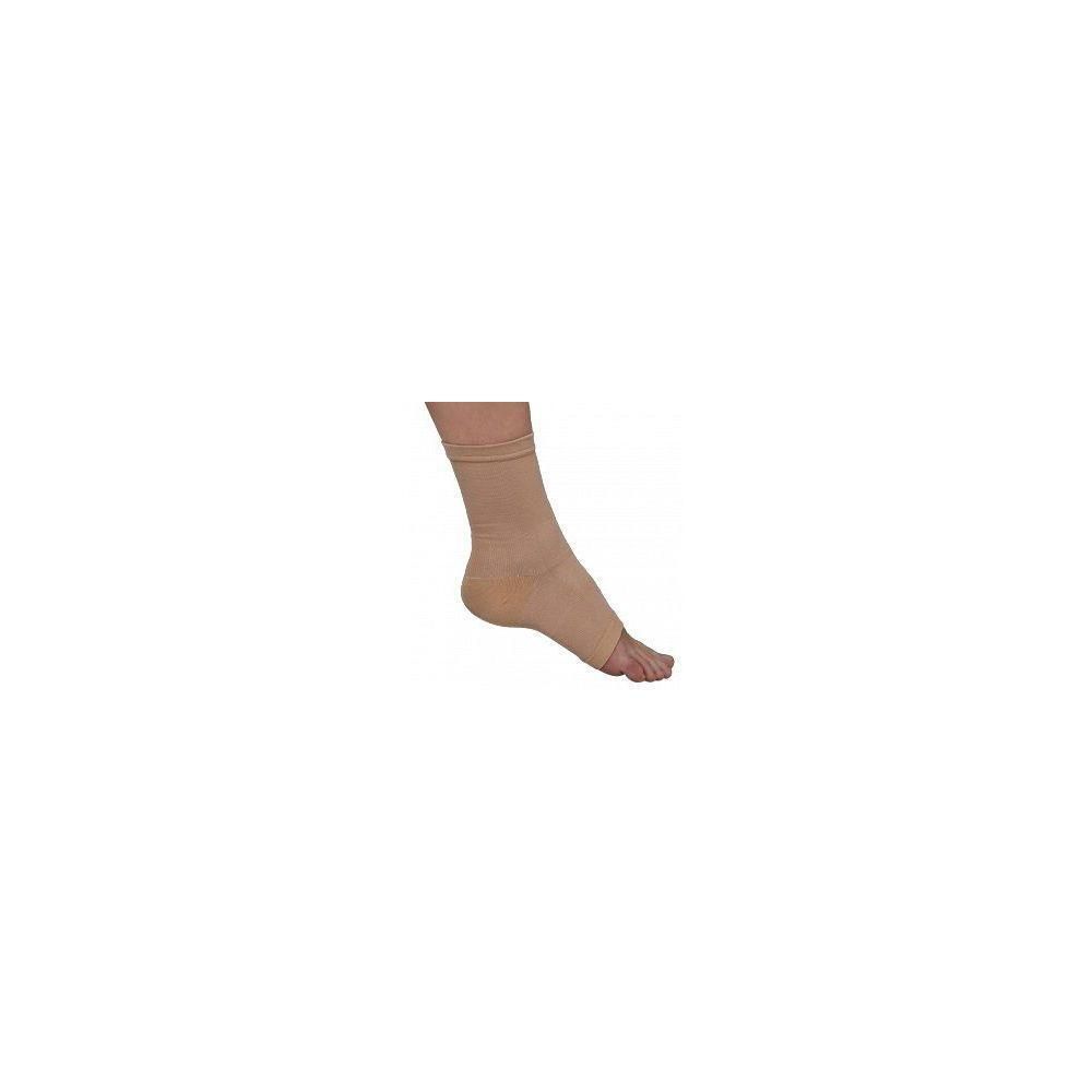 Cavigliera sottile in cotone beige, punta aperta.