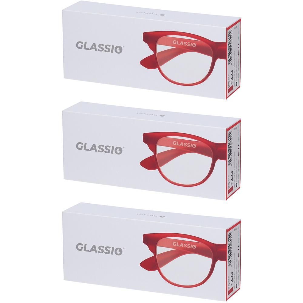 Occhiali da Lettura Glassio Fremont Colore Rosso Gradazione +3,0