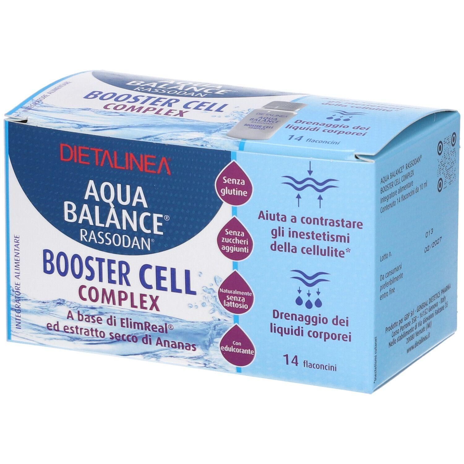 Scatola Dietalinea Aqua Balance Rassodan Booster Cell Complex da 14 flaconcini.