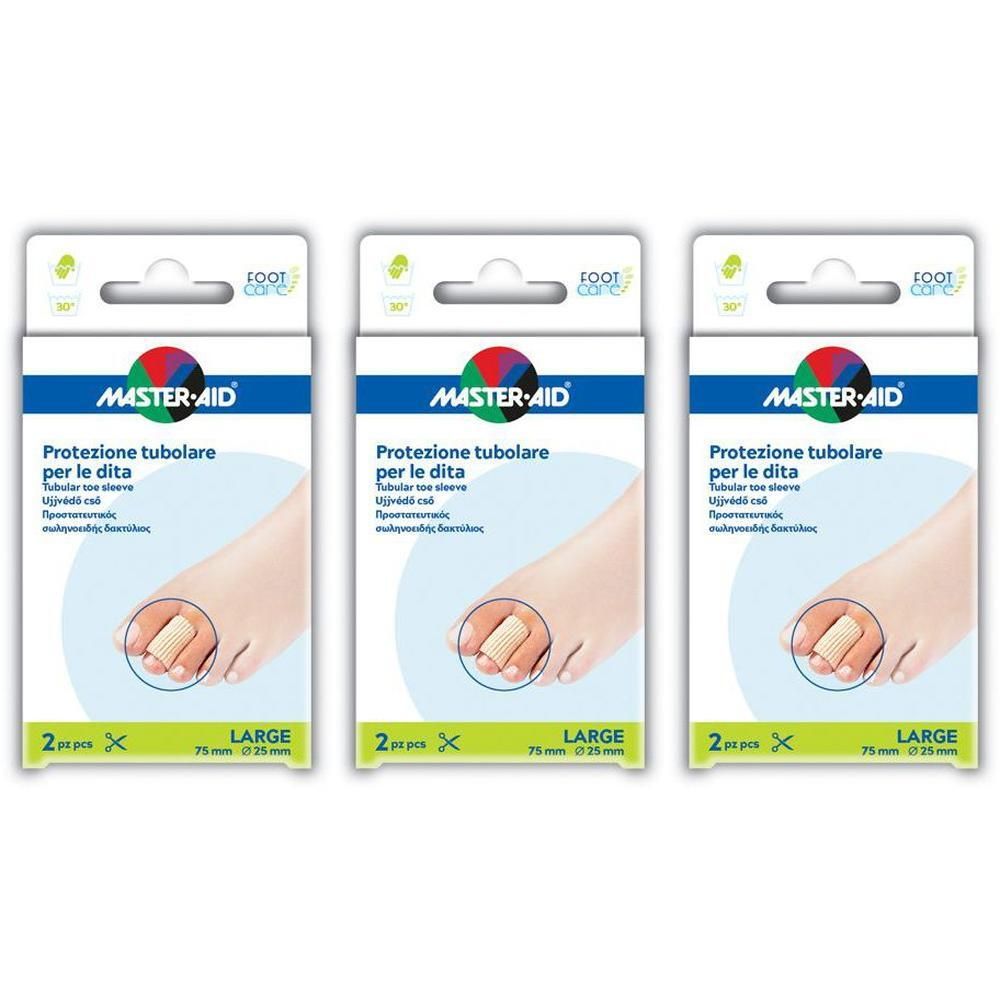 Protezione Tubolare In Gel Master-Aid Footcare Elasticizzato Large 7,5 Cm 20 Mm 2 Pezzi C5