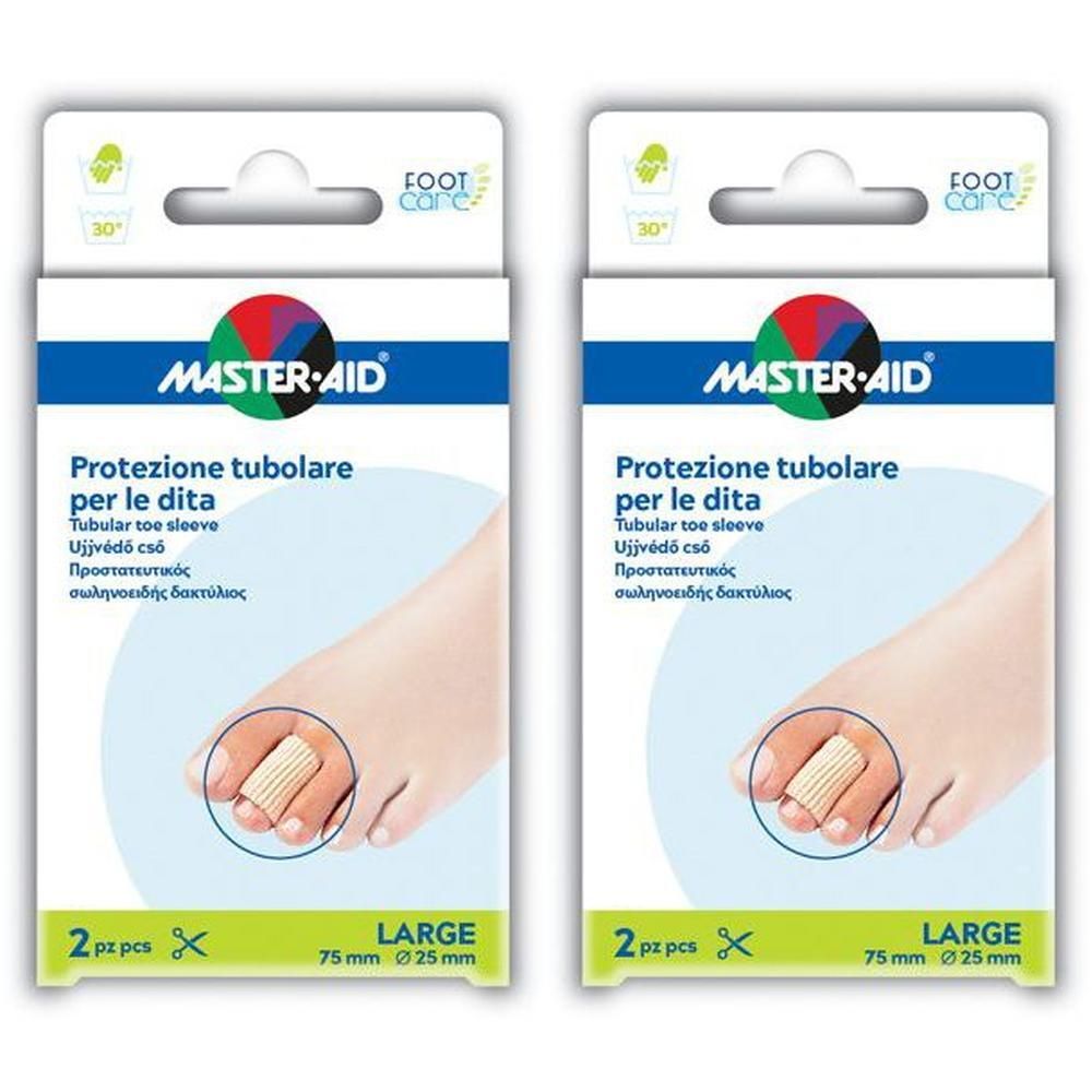 Protezione Tubolare In Gel Master-Aid Footcare Elasticizzato Large 7,5 Cm 20 Mm 2 Pezzi C5